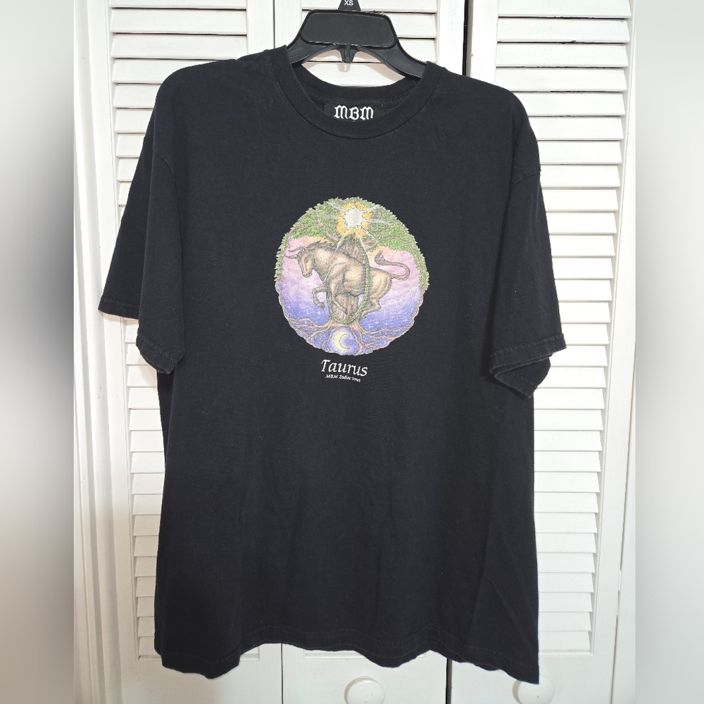 MBM Men's XL Black Taurus Graphic Shirt